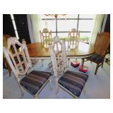 DINING ROOM TABLE 44" L TWO 18" LEAVES X 44" W -