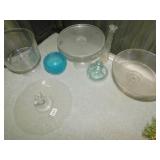 CAKE TRAYS, VASE, CANDLE HOLDER, ETC.