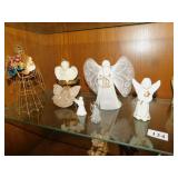 GROUP OF DECO ANGELS INCLUDING RESIN, WIRE,