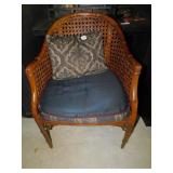 CAINED CHAIR W/ EXTRA CUSHION SEAT AND BACK