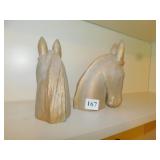 PLASTER HORSEHEAD BOOKENDS