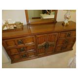 DRESSER W/ MIRROR 70" L X 18" D X 31" H WITH