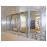 MIRRORS SILVER 20" H X 9 1/2" W - SET 4