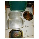 TRAYS INCLUDING HAND PAINTED