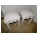 OTTOMAN 21" H X 16" X 16" WIDE OFF WHITE UPHL.