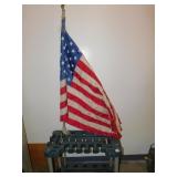 TOOL CADDY AND AM. FLAG W/ POLE