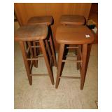 4 29" H PINE BAR STOOLS