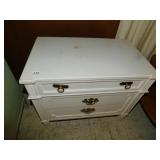 WHITE 2 DRAWER STAND 26" W X 16" D X 23" H