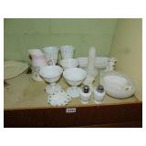 MILK GLASS, FIESTA BOWL, ETC.