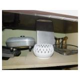 MIXER, SKILLET, MILKGLASS PLANTER, ETC.