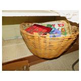ALUMINUM ICE BUCKET, FABRICK BASKET, MISC.
