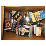 BOX OF VHS TAPES INCLUDING BATMAN, LABAMBA, ETC.