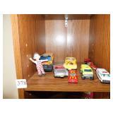 MCDONALDS RACE CARS, BIG BOY FIGURE, SCHOOL BUS,
