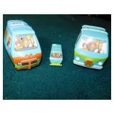 SCOOBY-DOO MYSTERY MACHINE PULL BACK, BUTTON