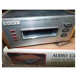 AUDIO CASSETTE CABINET, SONY 8 TRACK TAPE DECK
