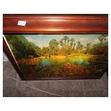 LIGHT UP PICTURE FLOWERS AND LAKE SCENE