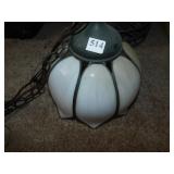 LEADED GLASS HANGING LIGHT