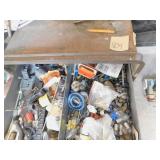 6 DRAWER STACKING FILE FILLED WITH BULBS, PIPES,