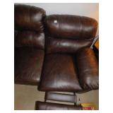 LEATHER SOFA DUAL RECLINER