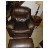 LEATHER RECLINER BROWN