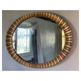 OVAL WOOD MIRROR 39" X 29"