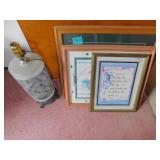 PICTURES AND LAMP