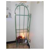WROUGHT IRON METAL STAND 3 GLASS SHELVES 61" H X