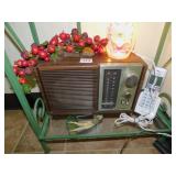 PANASONIC RADIO, BUTTERFLY LAMP, PHONE