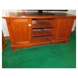 TV STAND, CHERRY FINISH 48" W X 18" D X 23" H, 2