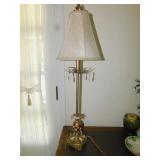 CANDLE STICK LAMP WITH PRISMS, 36" H