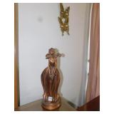 COMPOSITION LADY FIGURINE & BUTTERFLY WALL