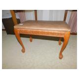 OTTOMAN 20" X 12" X 14" CARVED FRONT