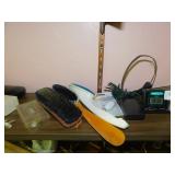 TRAVEL CASE, BRUSHES, CUFF LINKS, ETC