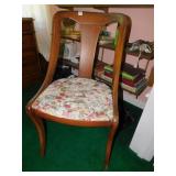 SLANT BACK WOOD CHAIR