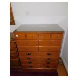 HARD ROCK MAPLE DRESSER WITH GLASS PROTECTIVE