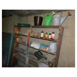 ASSORTED CHEMICALS, WATER CAN, ETC.