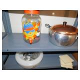 SUN TEA, WEAR-EVER HALLITE POT WITH HANDLES,