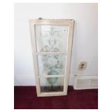 DECORATIVE WINDOW, 13.5" X 31" MODERN WITH