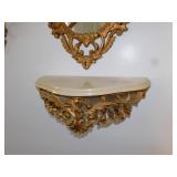 MIRROR CONSOLE SET WITH FAUX CANDLES, COMPOSITION