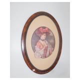 OVAL PICTURE 40.5" X 28.5" PAPER 3D WOMAN