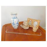 PICTURE FRAME, COVERED BOX, CHERUB, COVERED BOX