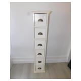 6 DRAWER STORAGE CABINET 9.5" X 8.5" X 45" H