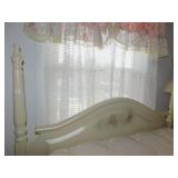 FULL SIZE BED, WHITE PAINTED, MATTRESS NOT