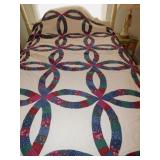 TWIN SIZE QUILT WEDDING RING PATTERN