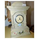 ANTIQUE LOOKING CLOCK WITH DRAWER 12.5" H