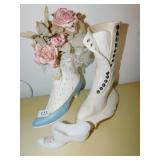 CERAMIC & RESIN SHOES, MINIATURE GLASS SHOE
