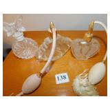 3 PERFUME BOTTLES, VINTAGE, EMPTY