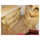 PROVINCIAL END STAND, 3 DRAWER, 27" H X 22" W X