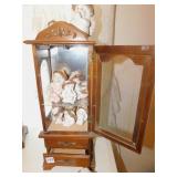 END STANDS, 2 DRAWERS PLASTIC FRONT, SOME WARE TO