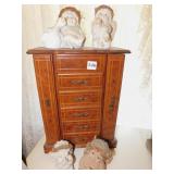JEWELRY BOX 16" H X 12" W X 6" D, & ANGELS
